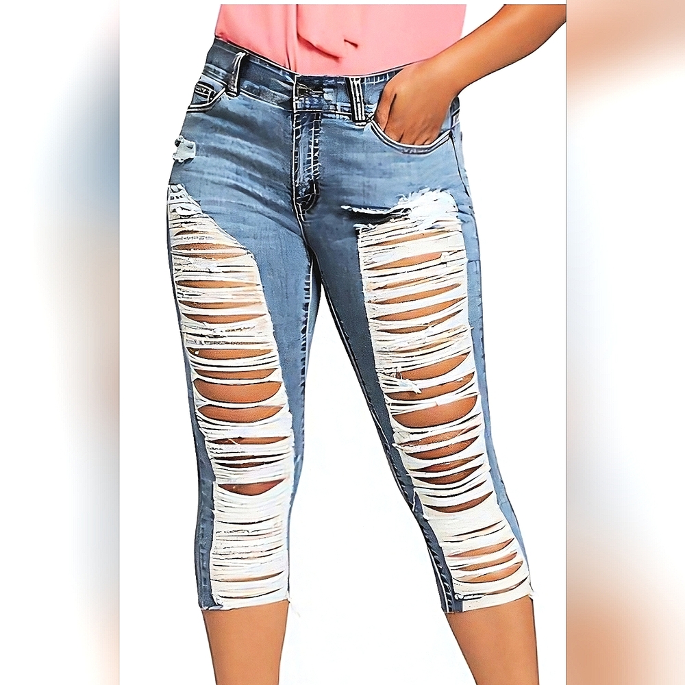 NWT NY&Company Mya  Super Skinny Capri Curvy Sculpting Skinny Jeans Size 14